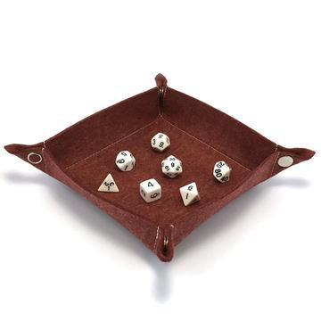Red King Felt Red Dice Tray