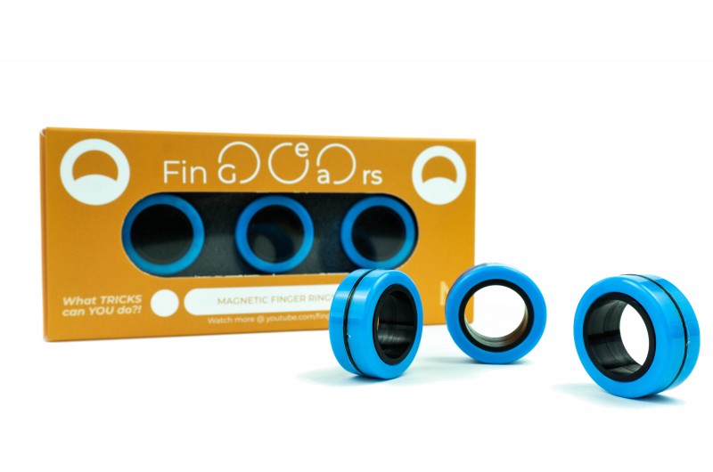 FinGears Medium - Blue & Black