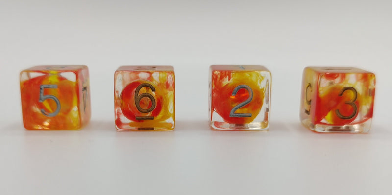 Sirius Dice D6 Set (8) - Fireball