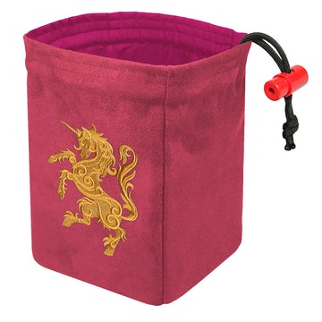 Gilded Heraldry Unicorn - Embroidered Dice Bag