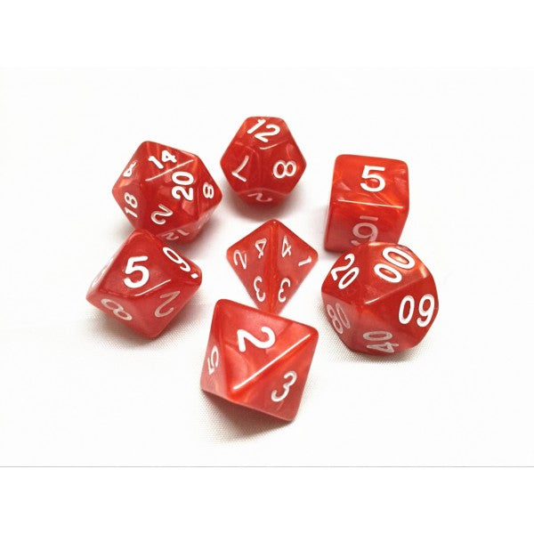 Red - Game On Pearl Dice Set