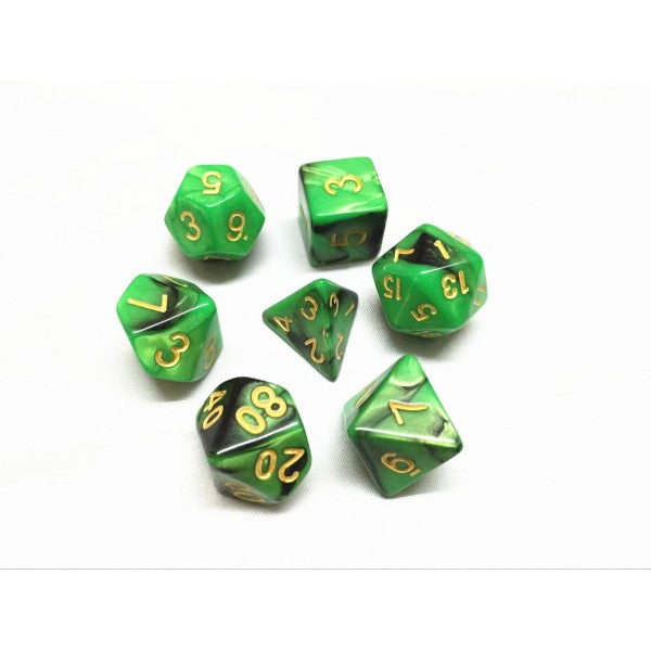 Green + Black - Game On Color Blend Dice Set