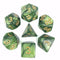 Game On Grass Green (Golden Font) Pearl Dice Set