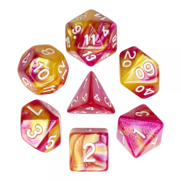 Yellow + Rose Red - Game On Color Blend Dice Set