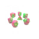 Rose Red + Green - Game On Color Blend Dice Set