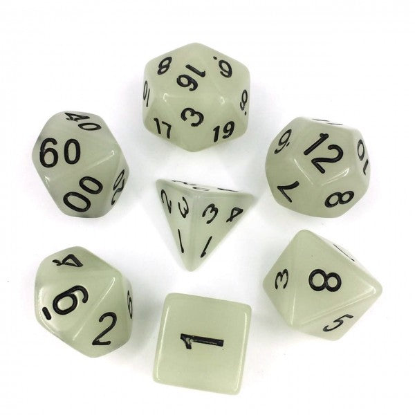 White - Game On Glow In The Dark Blend Dice Set
