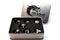 Halfling Forged: Electric Black - Old School 7 Piece RPG Metal Dice Set