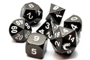 Halfling Forged: Electric Black - Old School 7 Piece RPG Metal Dice Set