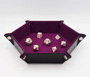 Black with Magenta - Leatherette & Velvet Hex Dice Tray
