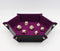 Black with Magenta - Leatherette & Velvet Hex Dice Tray