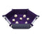 Navy with Purple - Leatherette & Velvet Hex Dice Tray