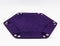Navy with Purple - Leatherette & Velvet Hex Dice Tray