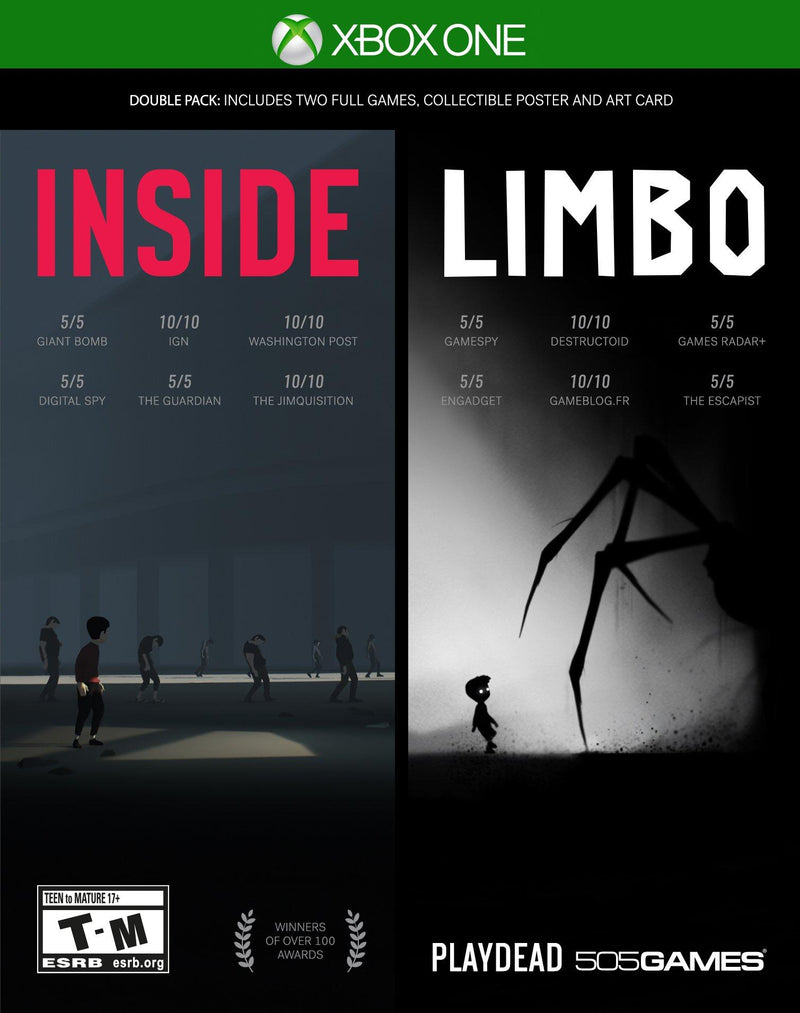 INSIDE / LIMBO Double Pack Front Cover - Xbox One Pre-Played