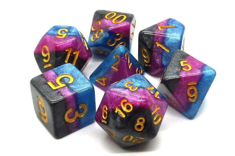 Gradients: King's Court - Old School 7 Piece RPG Dice Set