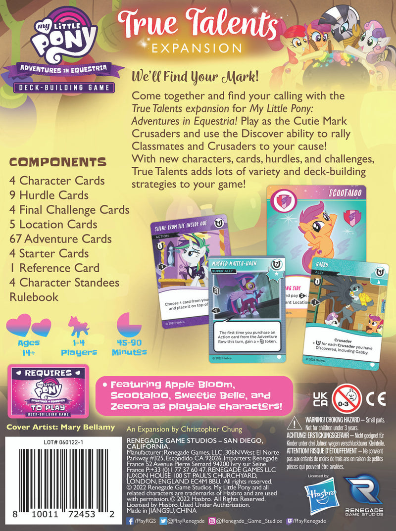 Adventures in Equestria True Talents Expansion - My Little Pony DBG