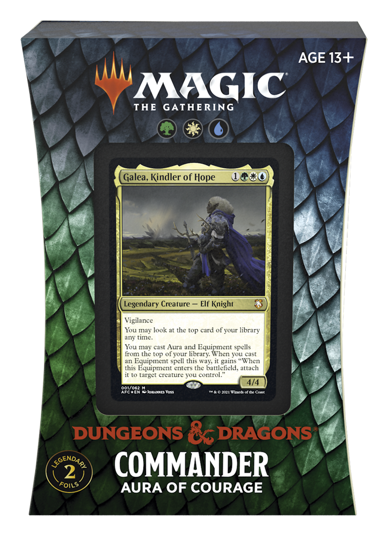 Adventures in the Forgotten Realms Commander Deck Aura of Courage - Magic The Gathering TCG