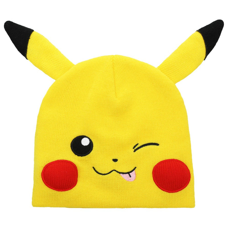 Pokemon Pikachu Big Face Beanie W/ LED Cheeks