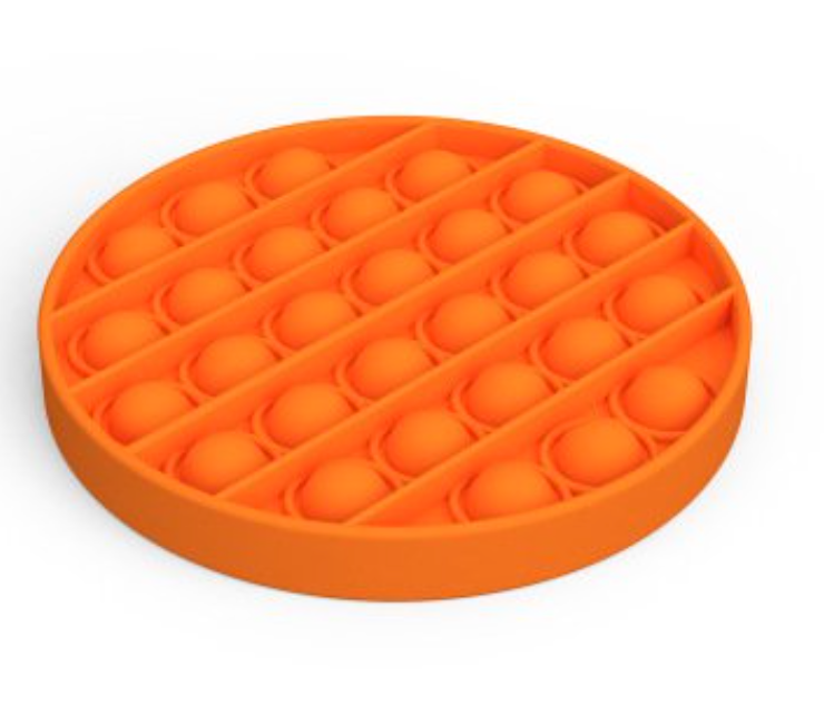Orange Circle  - Pop It Bubble Fidget Toy