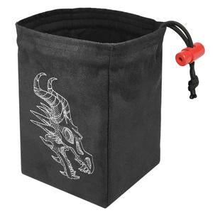 Embroidered Dice Bag - Shadow Dragon Grey