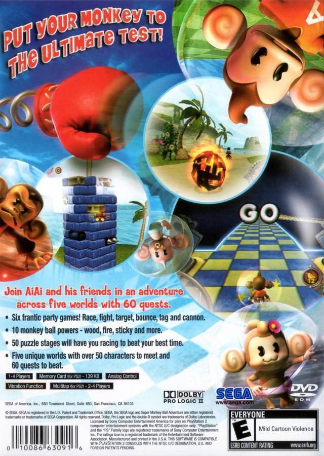 Super Monkey Ball Adventure Playstation 2