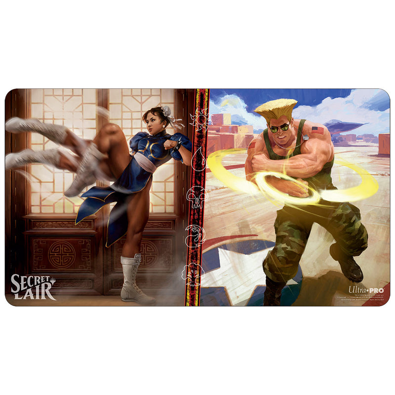 Secret Lair February 2022 Street Fighter Chun-Li & Guile Playmat - Magic the Gathering TCG