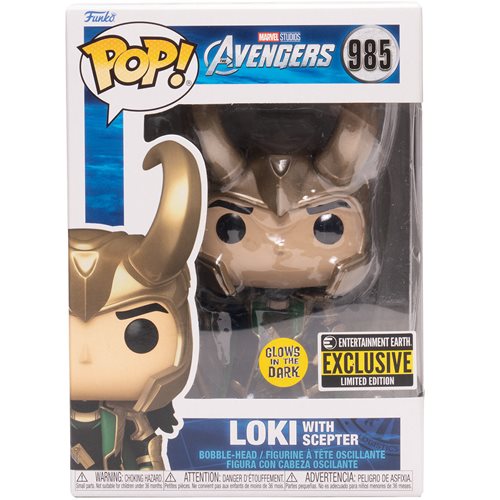 Pop! Avengers - Loki with Scepter Glow-in-the-Dark Entertainment Earth Exclusive