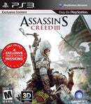Assassin's Creed 3 Front Cover - Playstation 3 Pre-Played