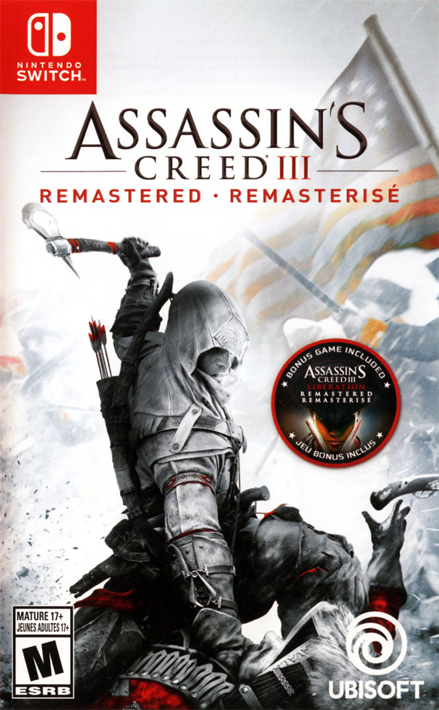 Assassin's Creed 3 Remastered Front Cover - Nintendo Switch Pre-Played