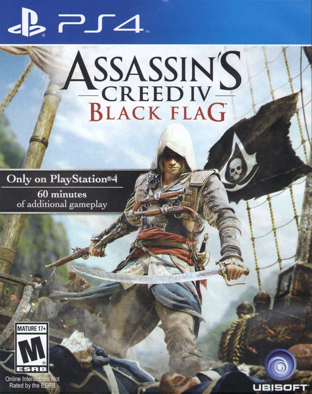 Assassin's Creed 4 Black Flag Playstation 4 Front Cover