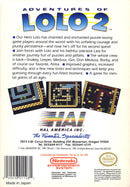 Adventures of Lolo 2 NES Back Cover