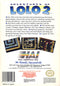 Adventures of Lolo 2 NES Back Cover