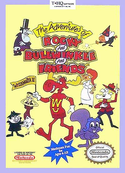 The Adventures of Rocky and Bullwinkle and Friends NES Front Cover
