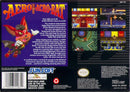 Aero the Acrobat SNES Back Cover