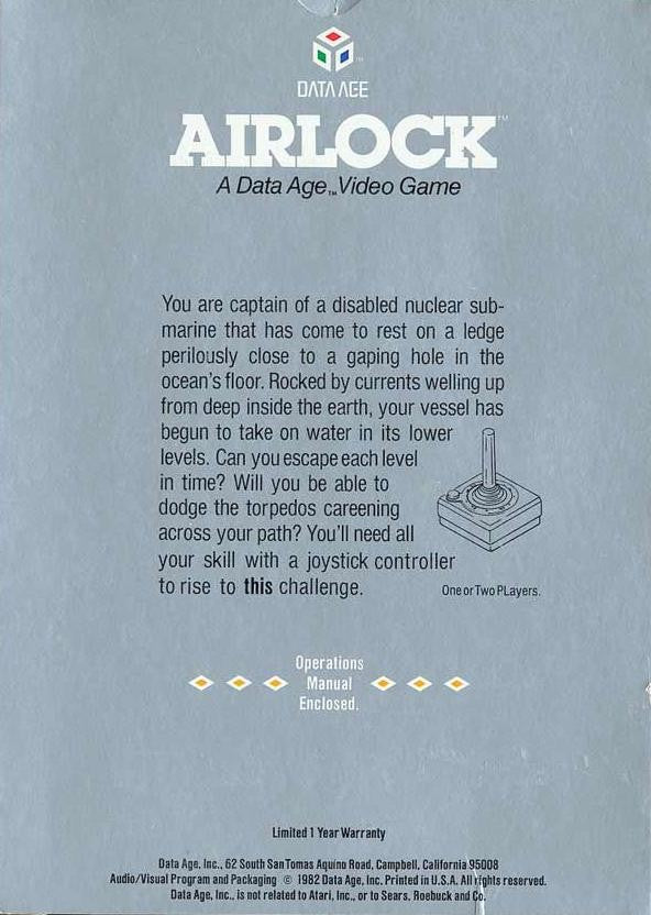 Airlock Atari Back Cover