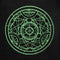 Glow in the Dark Dice Bag - Alchemy Medallion