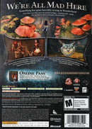 Alice Madness Returns Back Cover - Xbox 360 Pre-Played