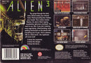 Alien 3 SNES Back Cover