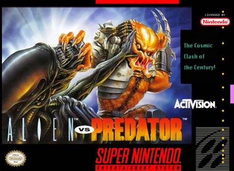 Alien Vs Predator SNES Front Cover