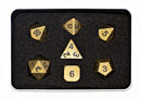 Dwarven Forged: Archaic Gold - Old School 7 Piece RPG Metal Dice Set
