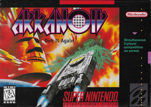 Arkanoid Doh It Again SNES Front Cover