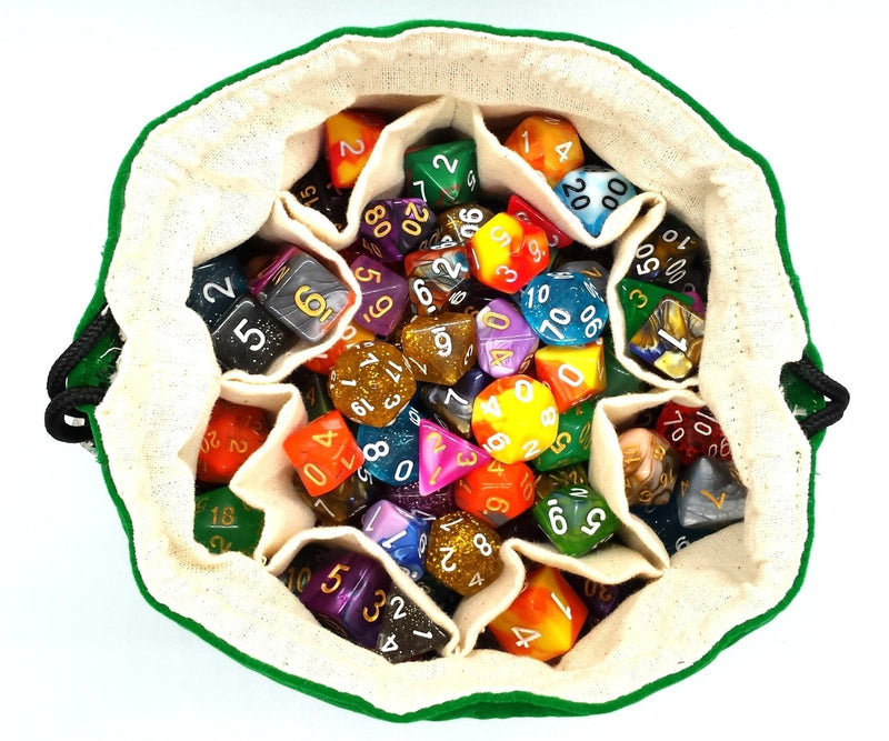 Bag of Many Pouches Dice Bag: Green