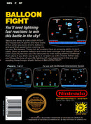 Balloon Fight Nintendo Entertainment System NES Back Cover