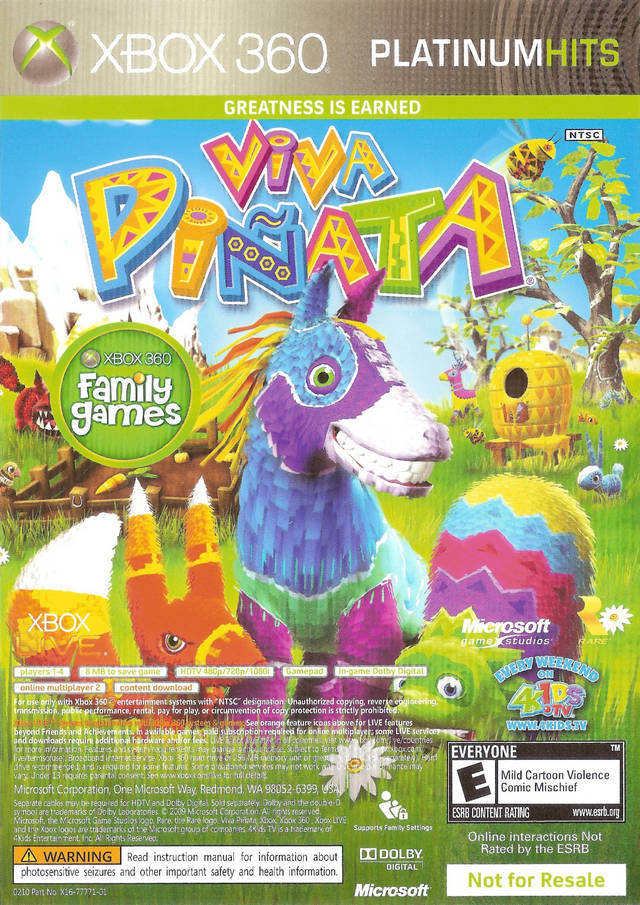 Banjo - Kazooie Nuts & Bolts + Viva Pinata Xbox 360 Back Cover