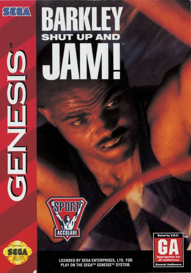 Barkley Shut Up and Jam Complete in Box Sega Front Cover