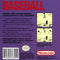 Baseball Nintendo Gameboy Back Cover