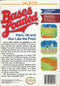 Bases Loaded Nintendo Entertainment System NES Back Cover