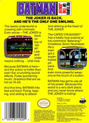 Batman Return of the Joker Nintendo Entertainment System NES Back Cover