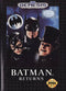 Batman Returns Sega Genesis Front Cover