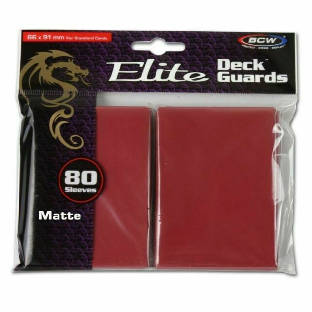 BCW Elite Deck Guards: Matte Red (80)