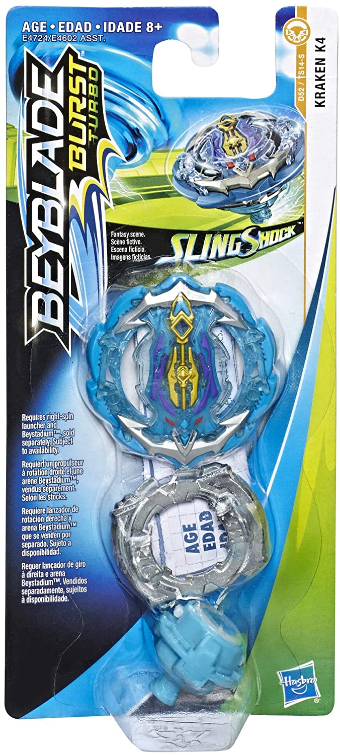 Beyblade Burst Turbo SlingShock Kraken K4 Single Battling Top